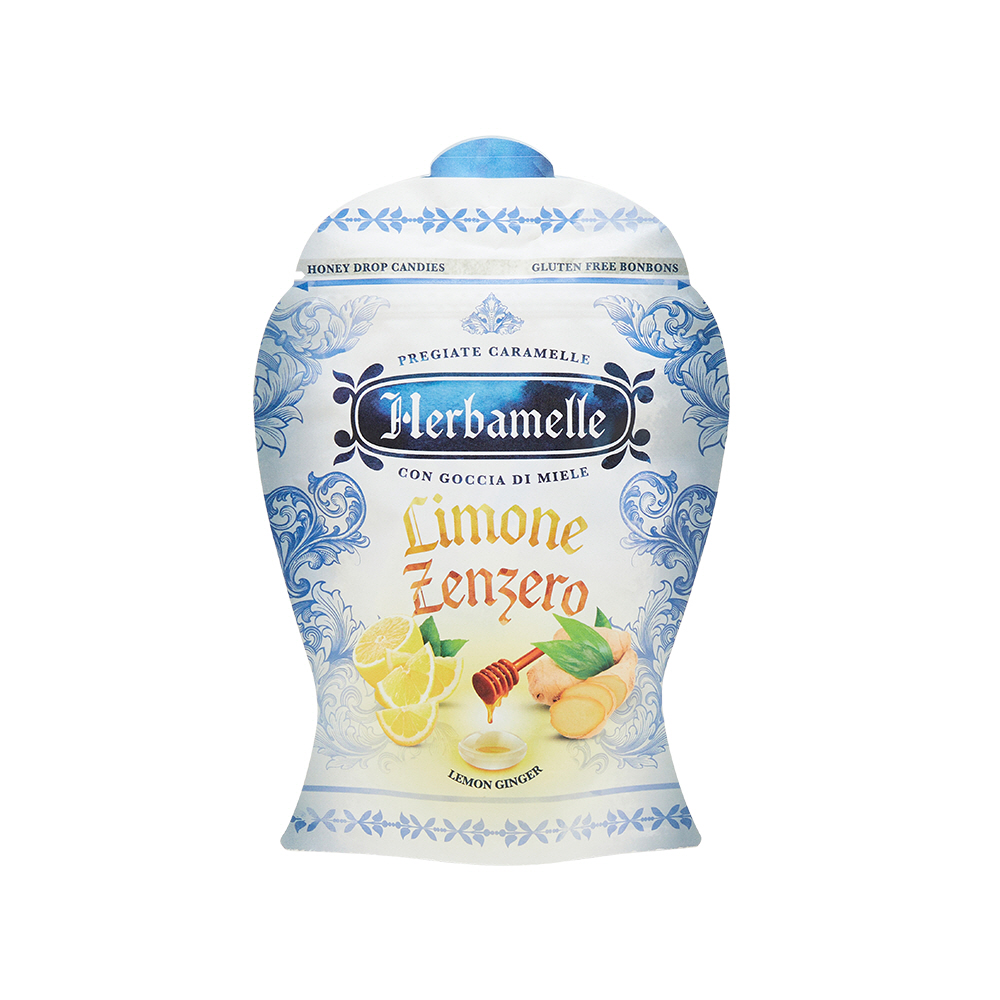 Herbamelle 에르바멜레 허니드롭 레몬 진저 캔디 75g