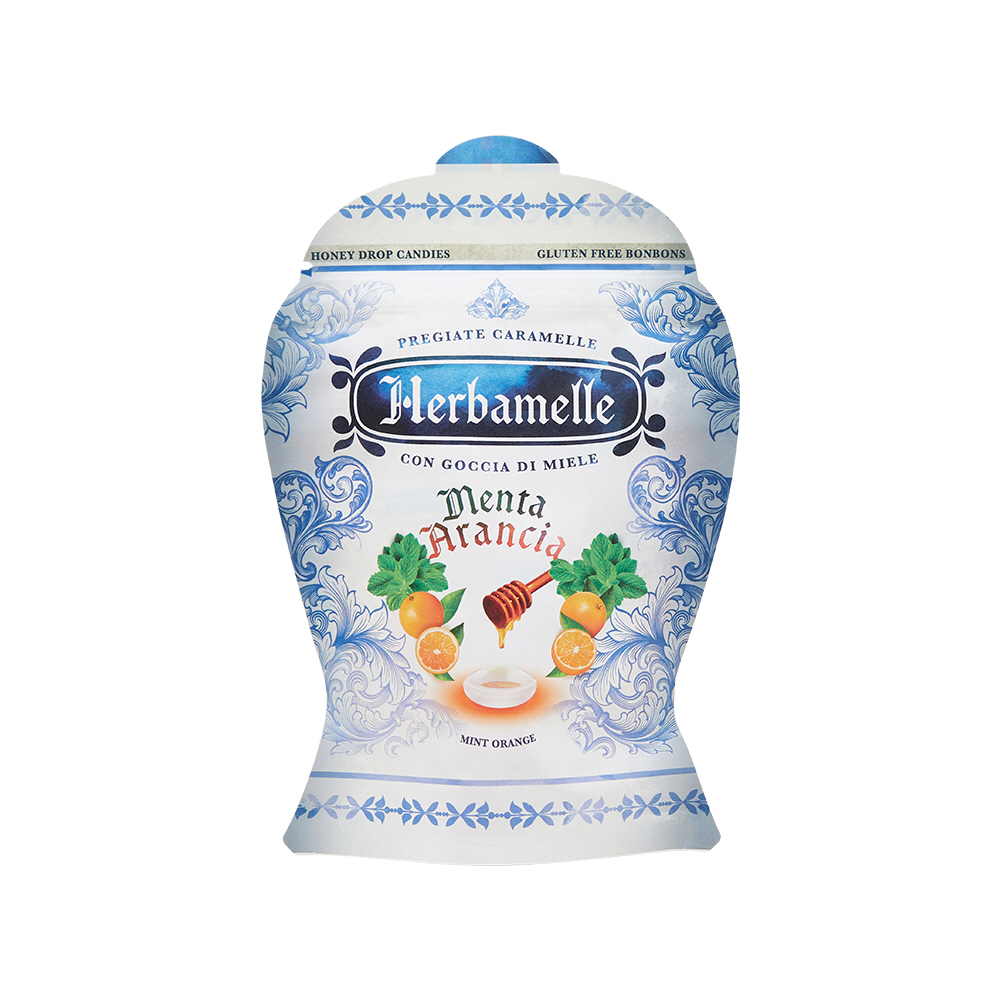 Herbamelle 에르바멜레 허니드롭 민트 오렌지 캔디 75g
